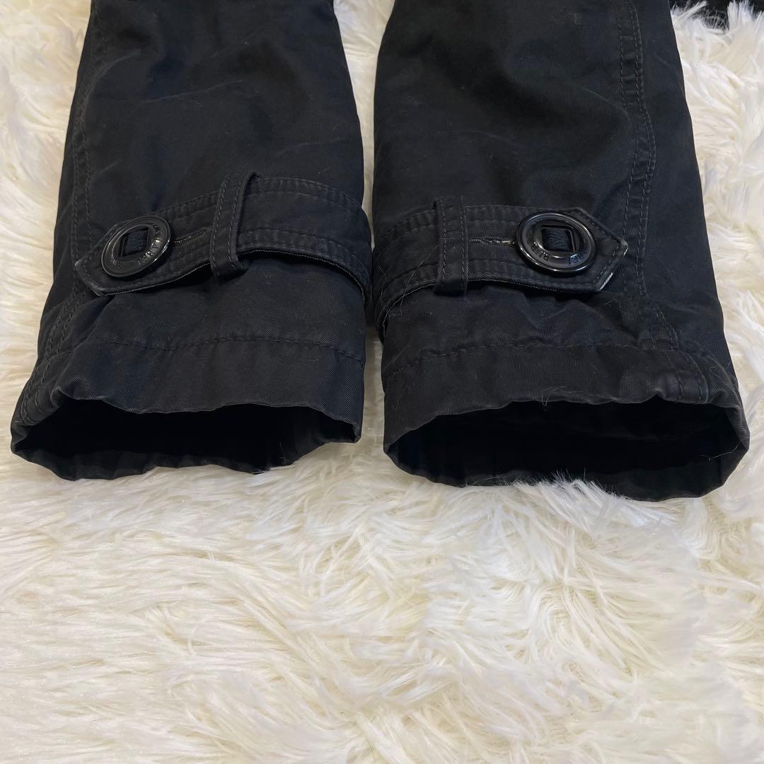 BURBERRY ブラックレーベル モッズコート たぬきファー ブラック