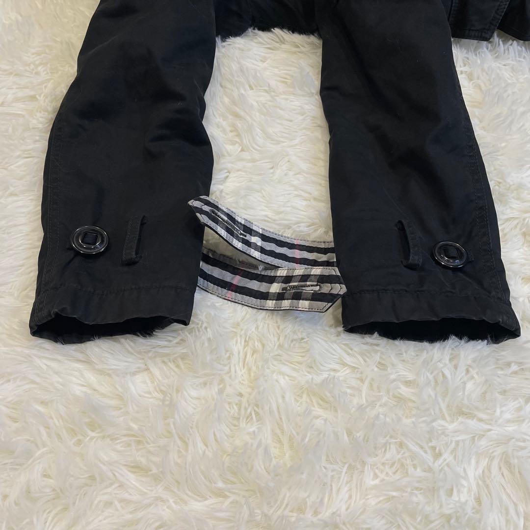 BURBERRY ブラックレーベル モッズコート たぬきファー ブラック