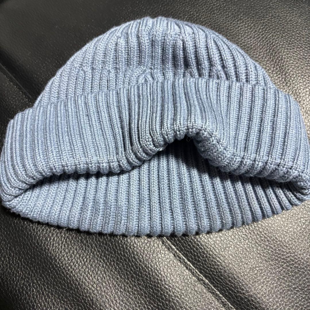 ストーンアイランド ニット帽 ライトブルー　stone 