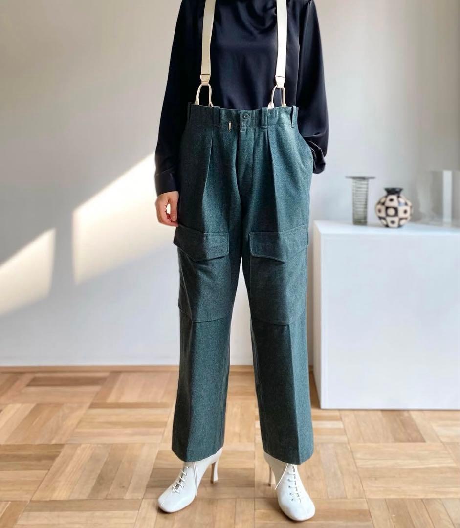 50's EUR military trousers サスペンダー付き
