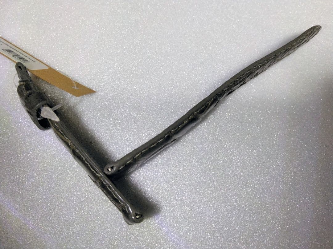 【美品】 高級 本革 18-16mm クロコダイル 腕時計ベルト ダークアッシュ