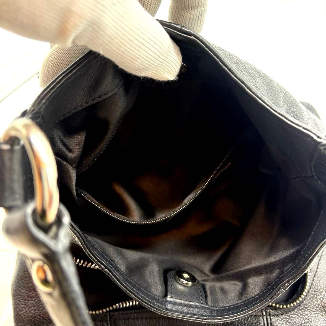 GAO　COACH コーチ　アシュレイ　ハンドバッグ　レザー　ブラック　黒