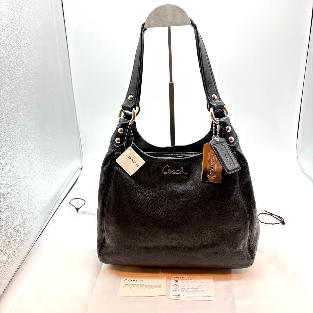 GAO　COACH コーチ　アシュレイ　ハンドバッグ　レザー　ブラック　黒