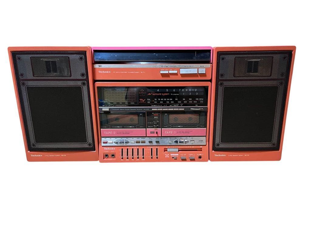 ジャンク品　レトロ　Technics ダブルカセット　プレーヤー　ステレオコンポ