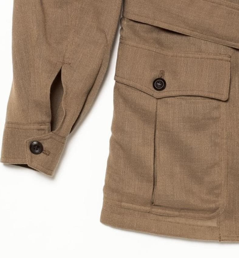 メンズ メッシュ サファリ ジャケット