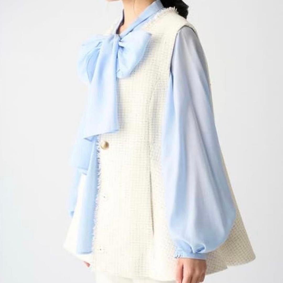 美品　CELFORD フレアペプラムツィードジレCWFV251052