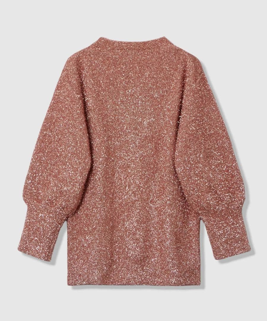 【LOULOU WILLOUGHBY】フィルムラメミドルカーディガン