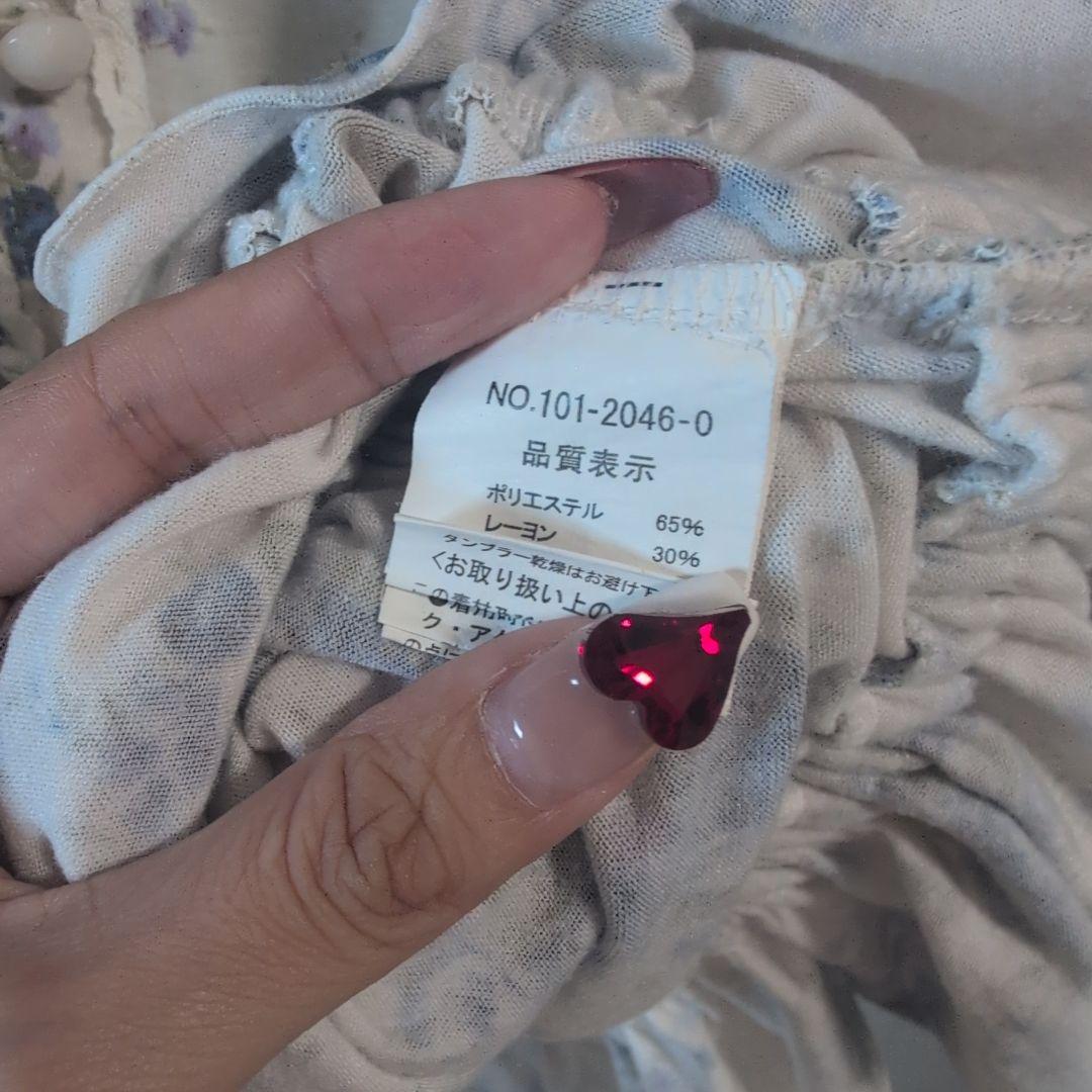 ♡LIZLISA♡flower 平成ギャル リズリサレース編み上げ花柄トップス