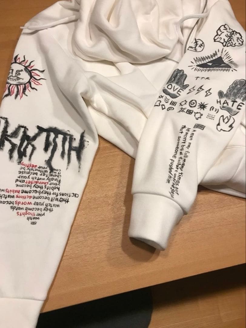 ワンオク Taka風 タトゥーパーカー