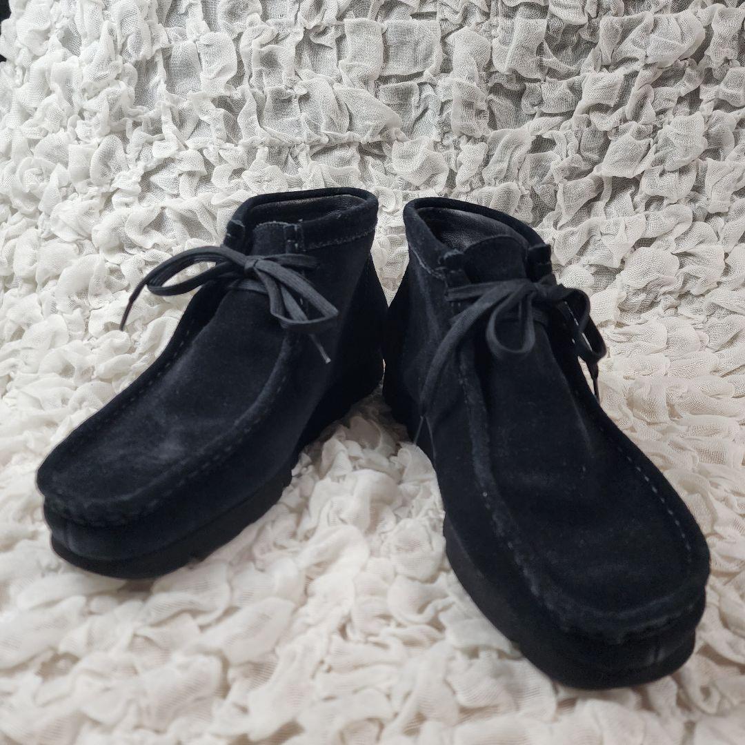 クラークス ゴアテックス レザー スエード ワラビー デザートブーツ モカシン