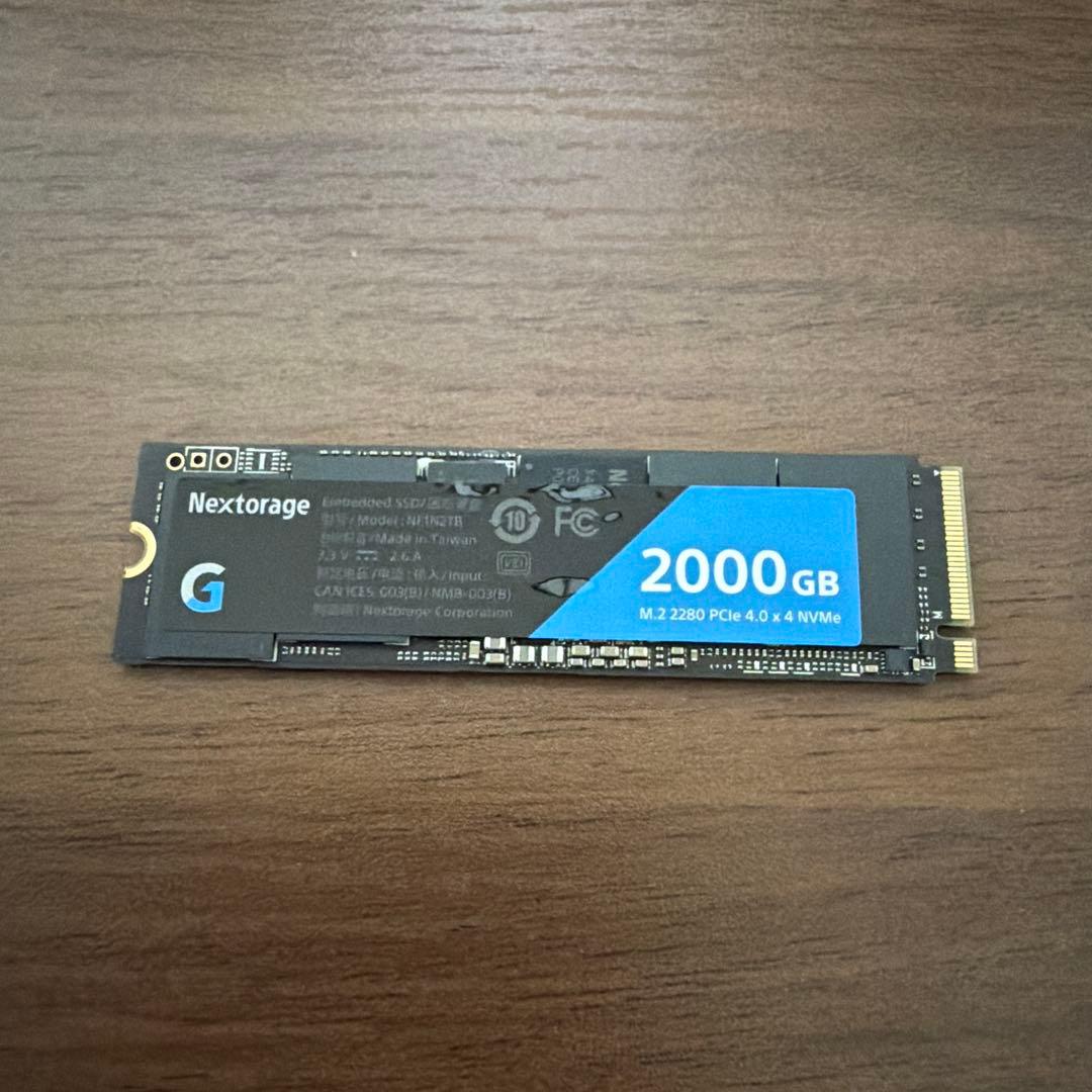 爆速SSD Nexstorage 2000GB M.2 SSD 4世代