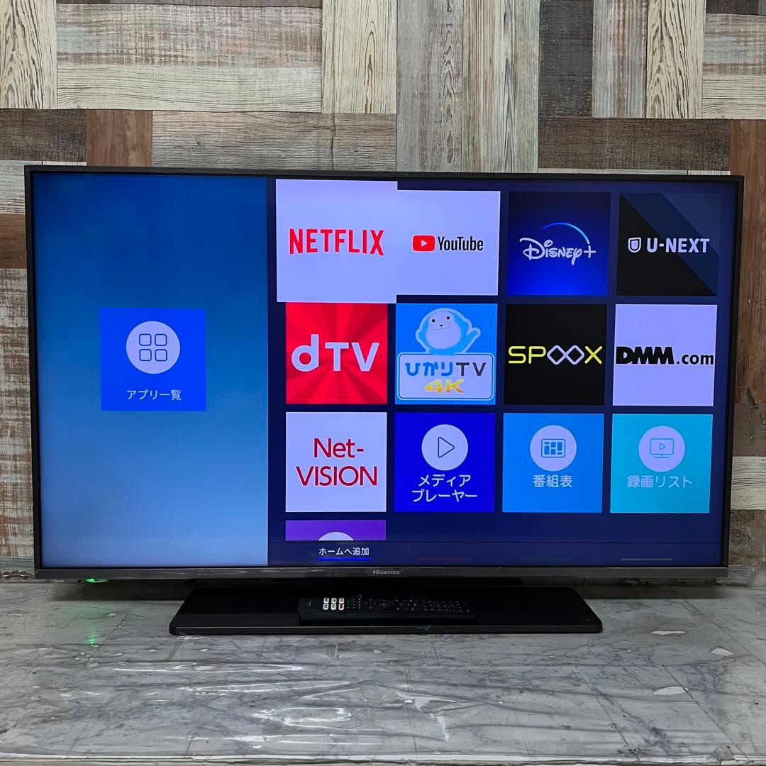 全国送料込❣️Hisense43型4Kチューナ内蔵YouTube.Netflix