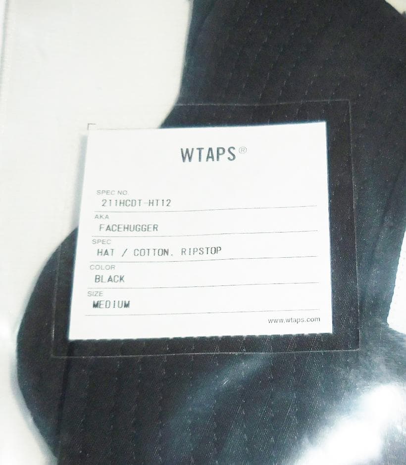 【M】WTAPS FACEHUGGER HAT COTTON.RIPSTOP 黒