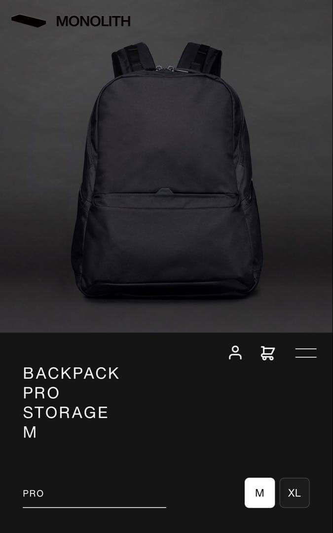 モノリス　BACKPACK PRO STORAGE M