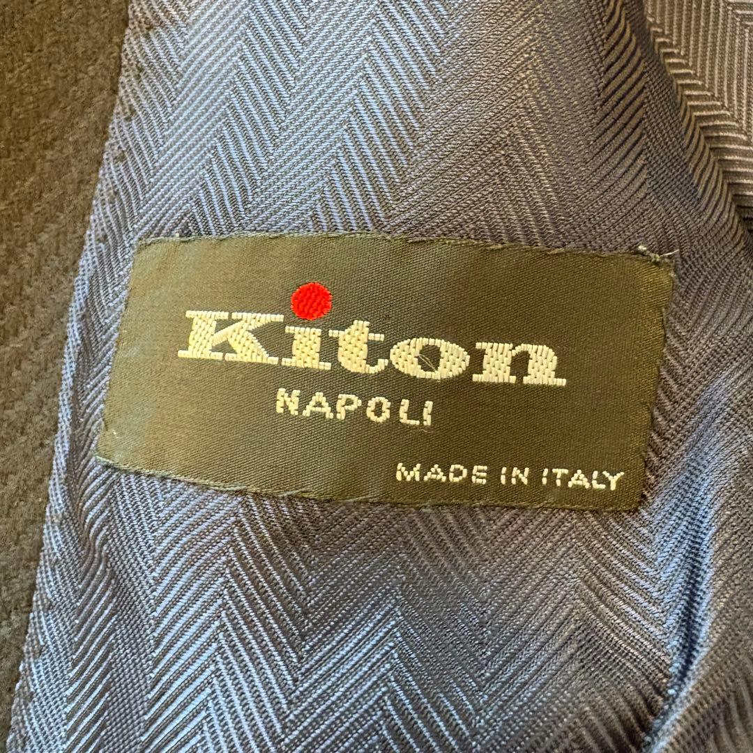 【Kiton】カシミヤ100% テーラードジャケット 38 ブラック イタリア製