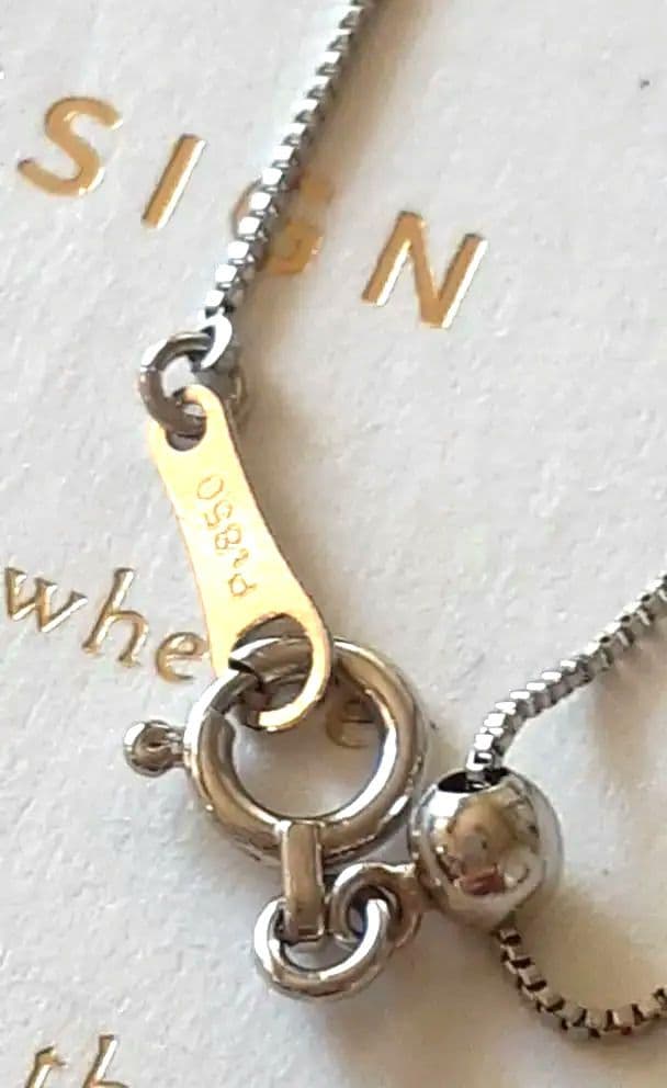 未使用プラチナベネチアンシンプル チェーンネックレス