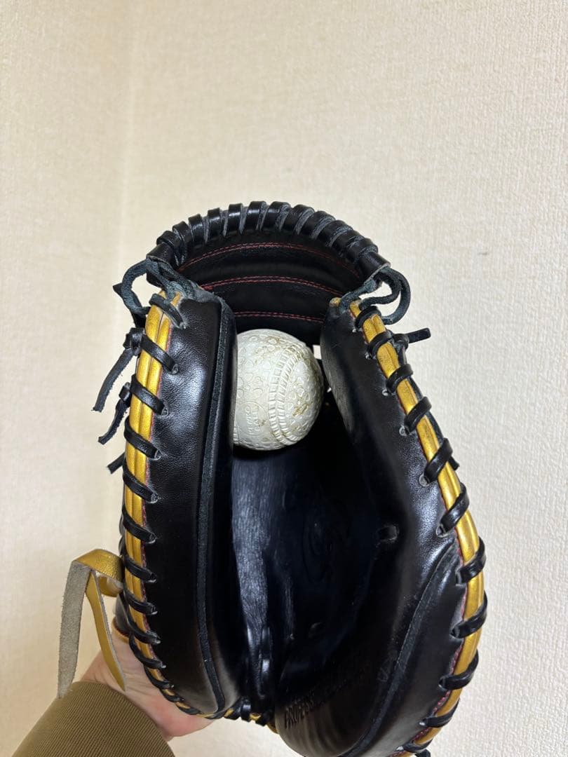 【良品】ハタケヤマ　軟式用キャッチャーミット　即戦力