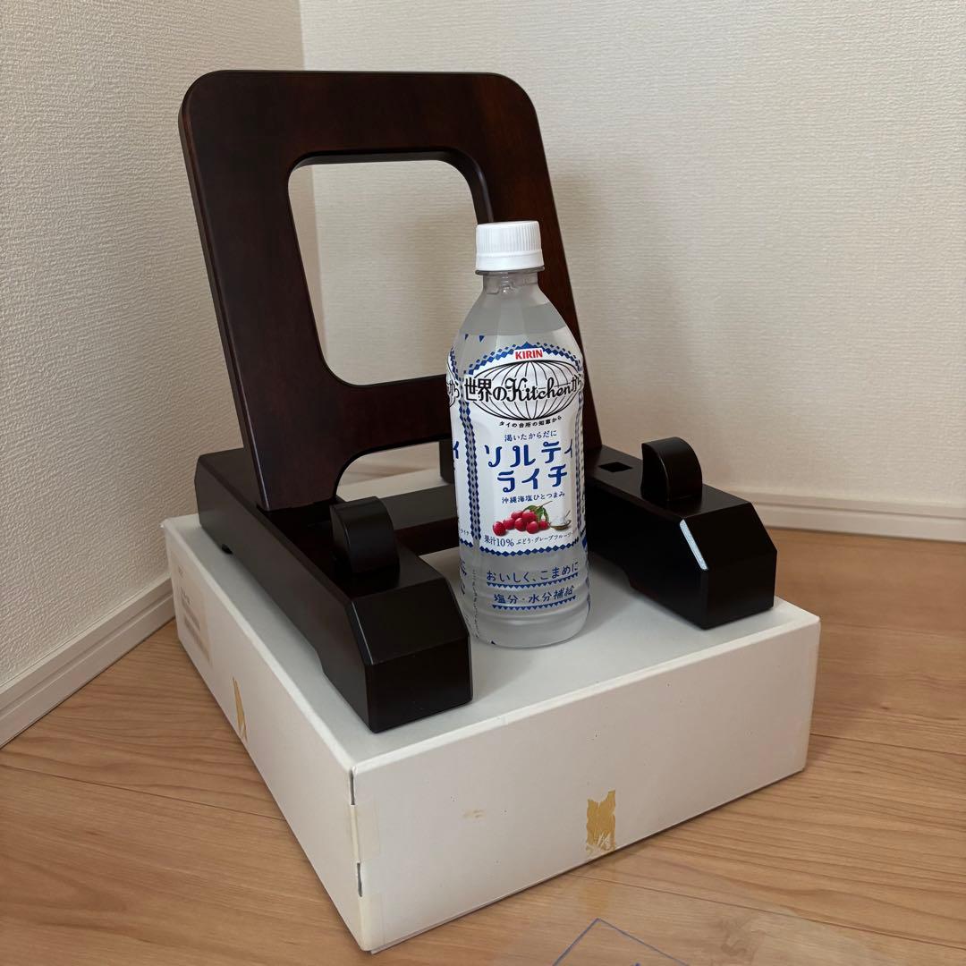 レア未使用★北海道民芸家具 皿立て 額立て　大サイズ　木製 プレートスタンド❷