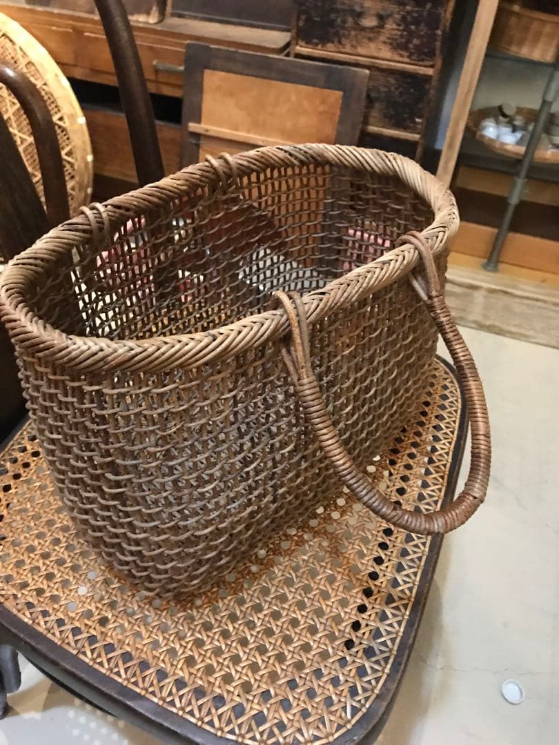 あけび　かご　バッグ　こだし編み