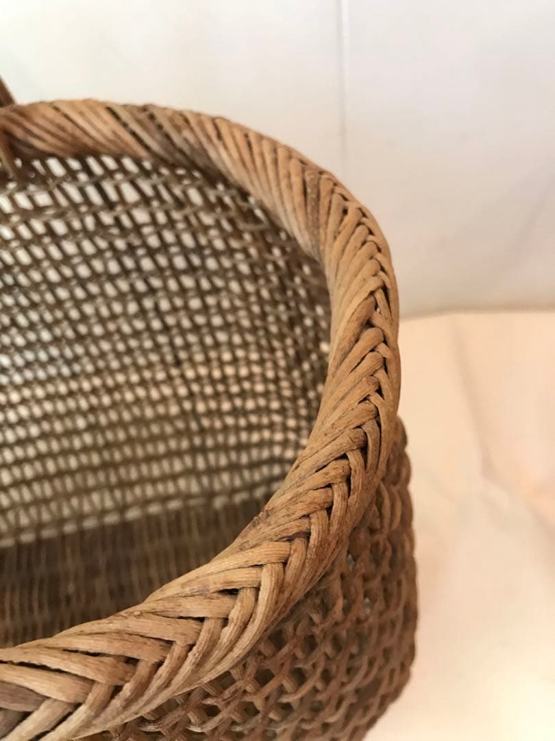 あけび　かご　バッグ　こだし編み