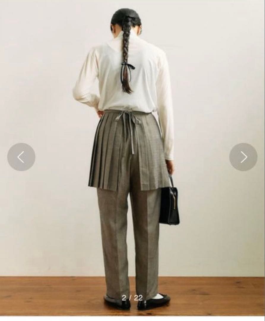 fig Ｌondon DECO woolmood apron pants