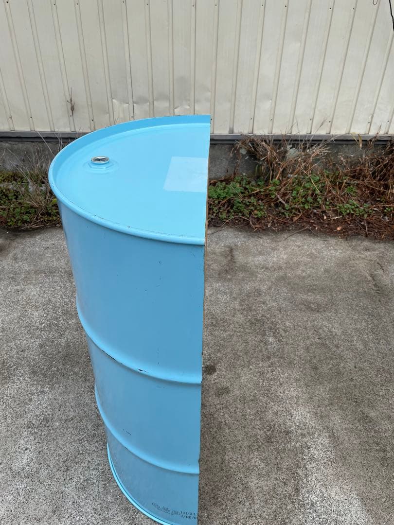 C&M ドラム缶 半切り 縦半分 無加工 2個