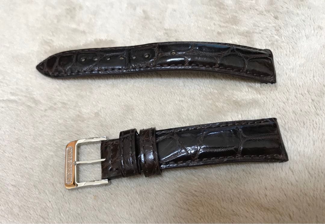 【美品】グランドセイコー 純正ベルト 純正尾錠 茶 クロコダイル