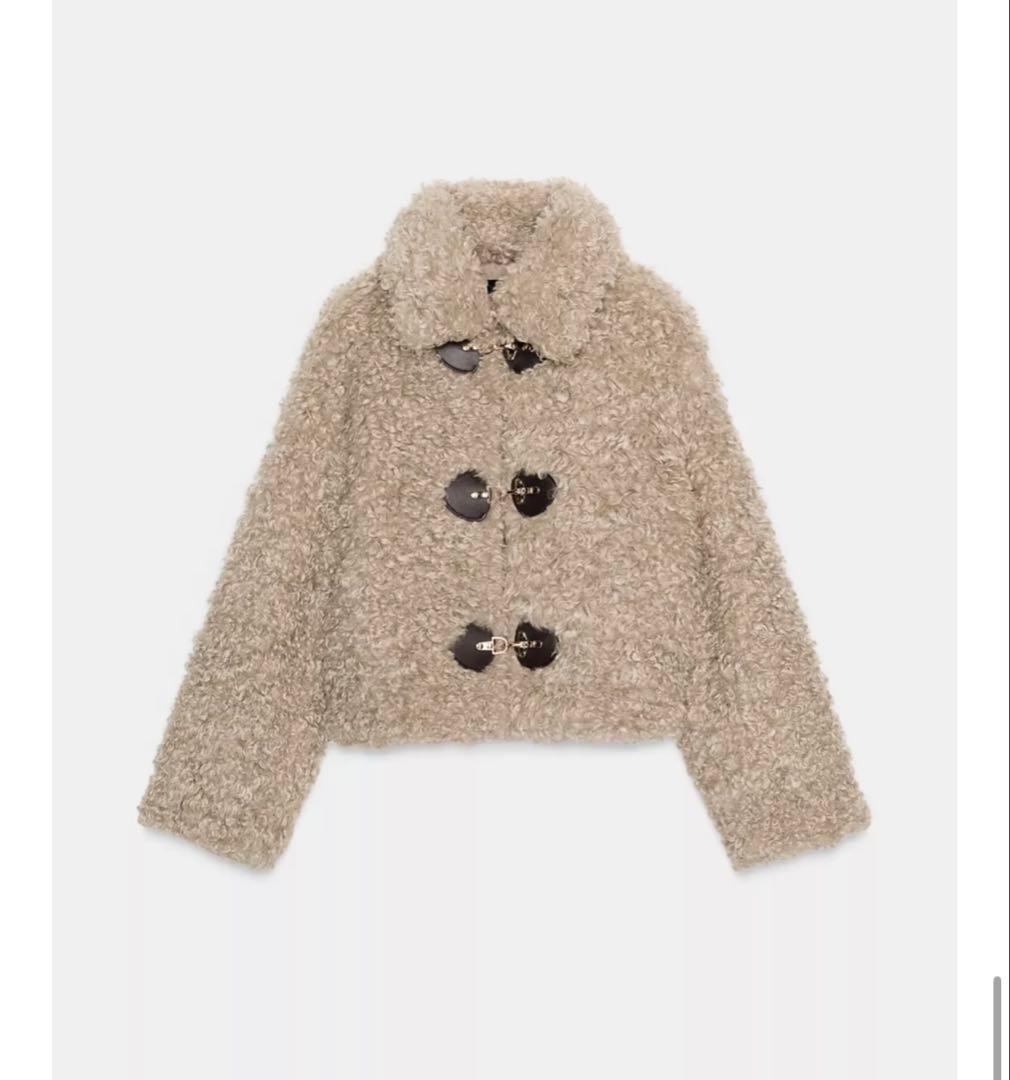 ソヨン【完売品】ZARA トグルボタン フェイクファージャケット S