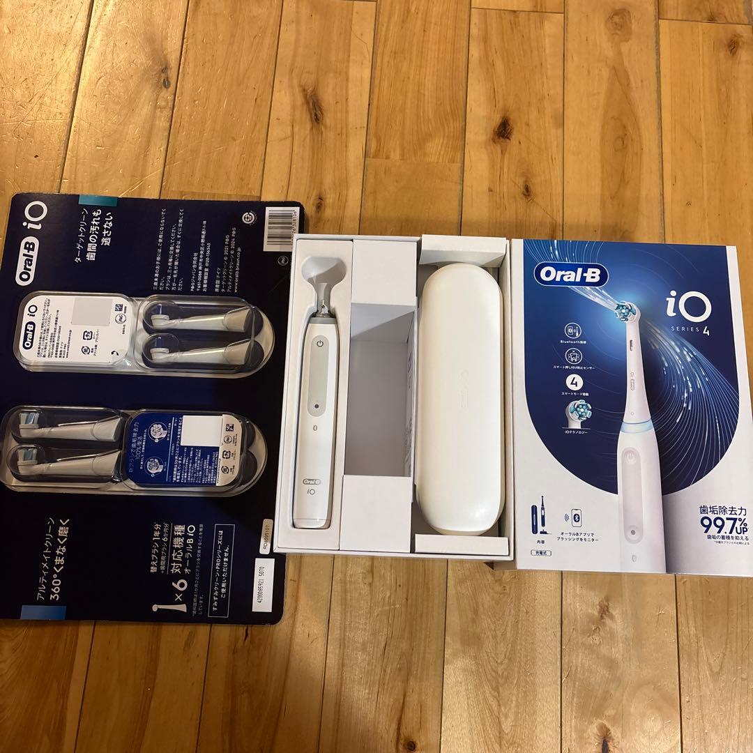 ブラウン　オーラルb io4 本体充電器換えブラシ6個セット