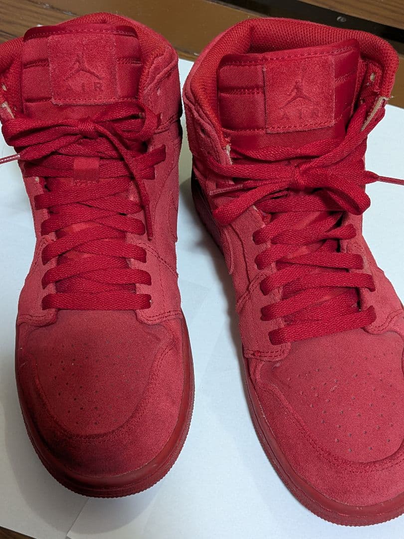 や*ま様 ナイキ エアージョーダン レッド スエード ハイカットシューズ