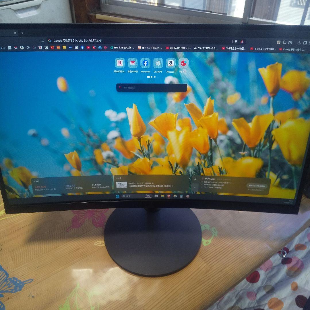 【24インチ】KOORUI 湾曲ゲーミングモニター 1080p　60Hz