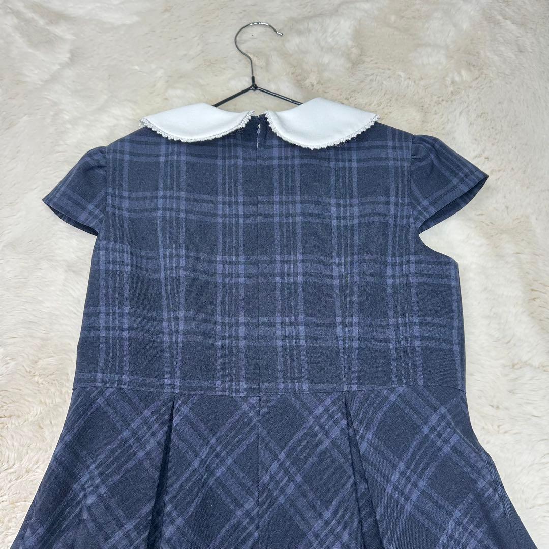 ✨美品✨ショパン 130 入学式 卒園式 フォーマルアンサンブル格子柄ワンピース