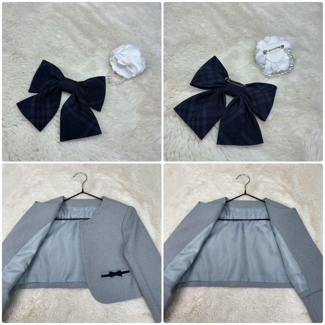 ✨美品✨ショパン 130 入学式 卒園式 フォーマルアンサンブル格子柄ワンピース