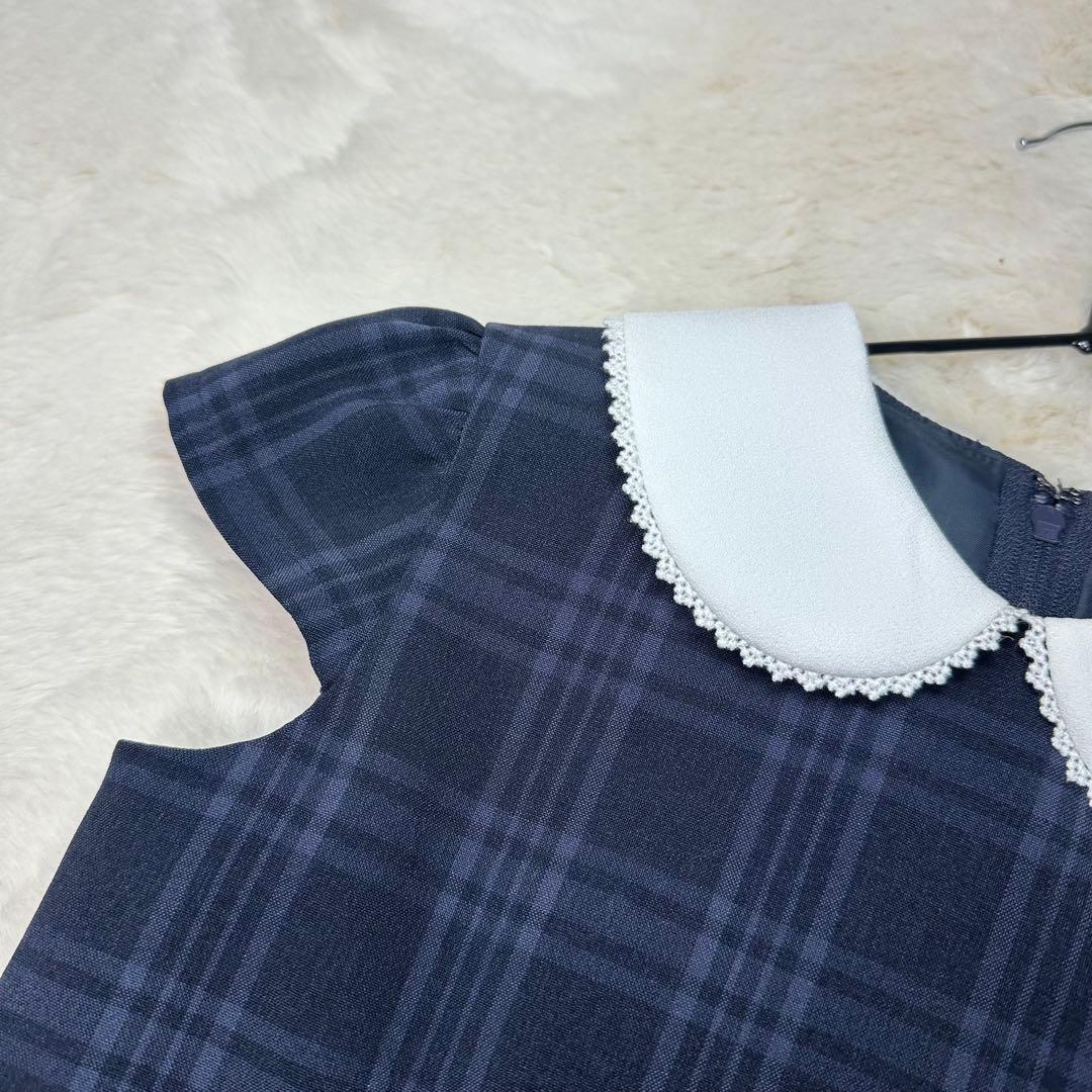 ✨美品✨ショパン 130 入学式 卒園式 フォーマルアンサンブル格子柄ワンピース