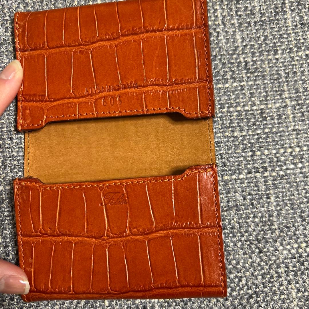 ⭐︎S.N⭐︎Felisi フェリージ クロコダイル名刺入れ