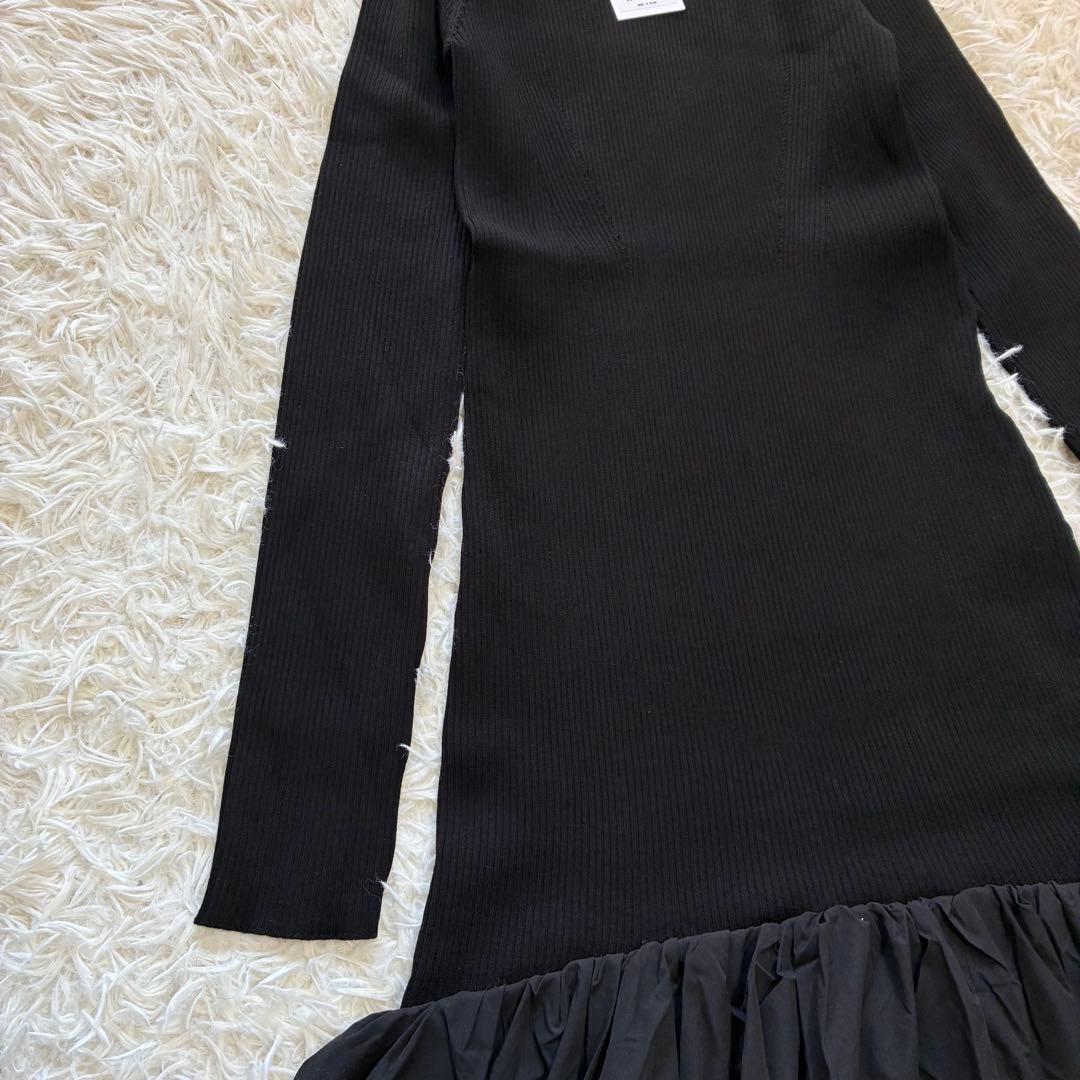 23AW 新品タグ付き　AKTE ヘムバルーンニットワンピース　リブニット