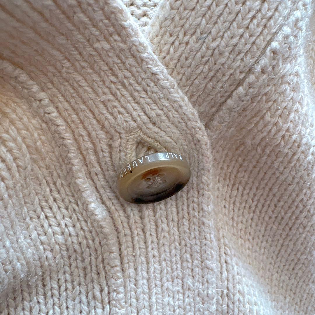 M-L相当【POLO】ラルフローレン カーディガン 長袖 シルク 絹100％ S