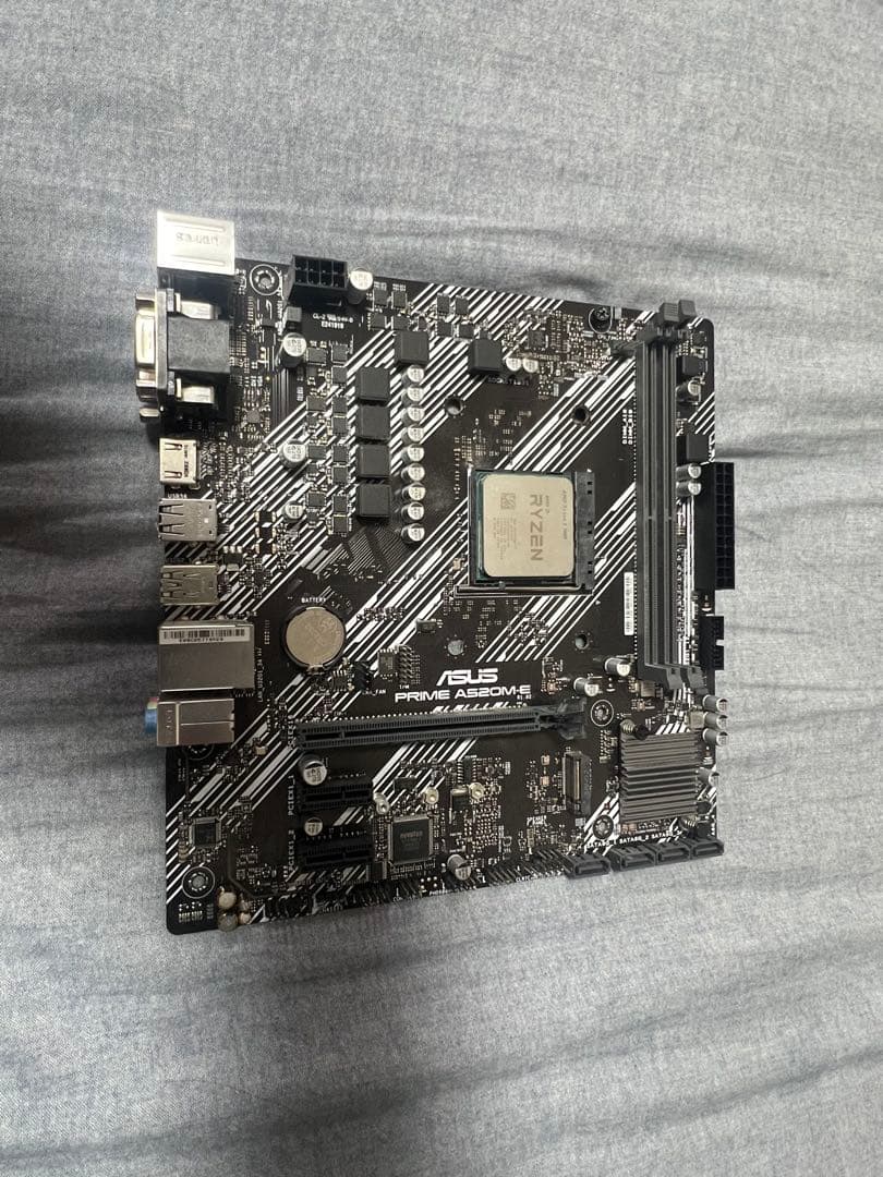 CPU Ryzen5 3600 + prime a520m-e(IOパネルなし)