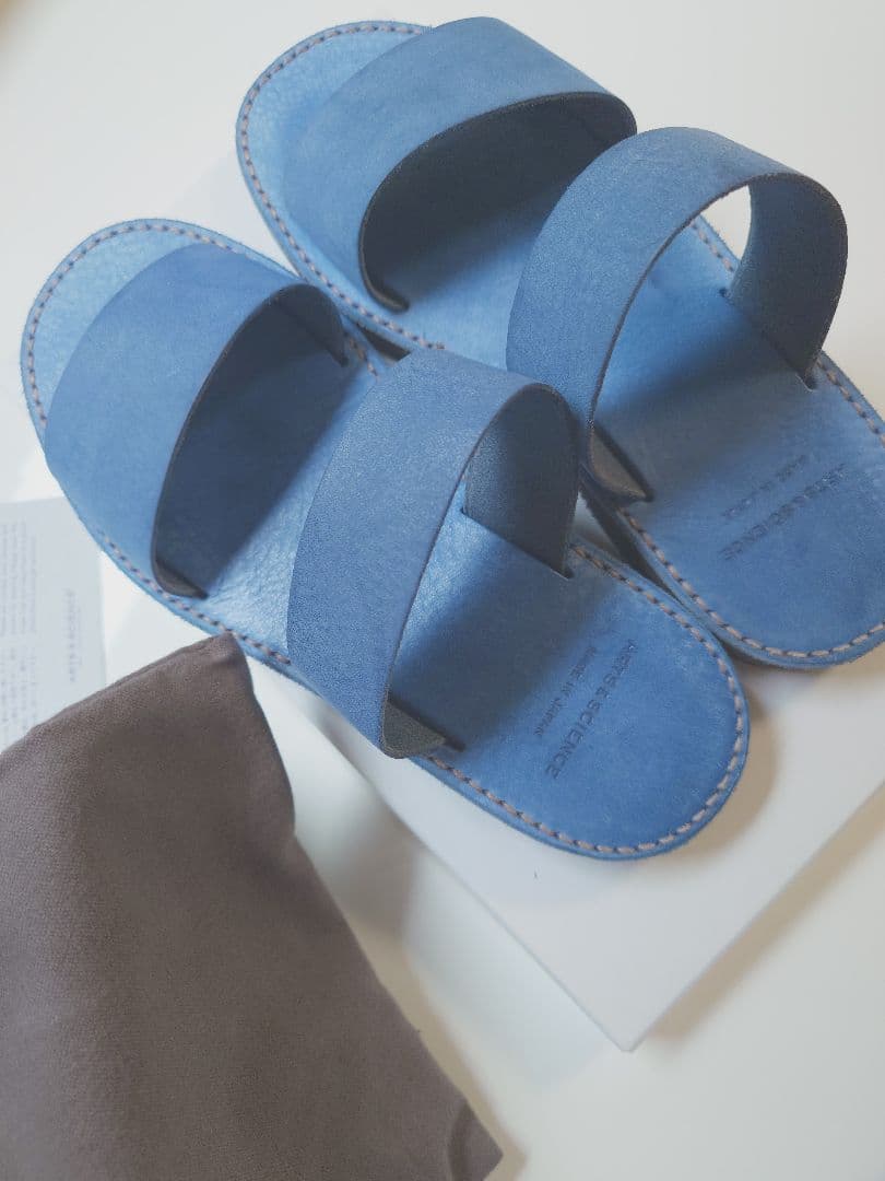 ARTS&SCIENCE ブルーレザーサンダル美品