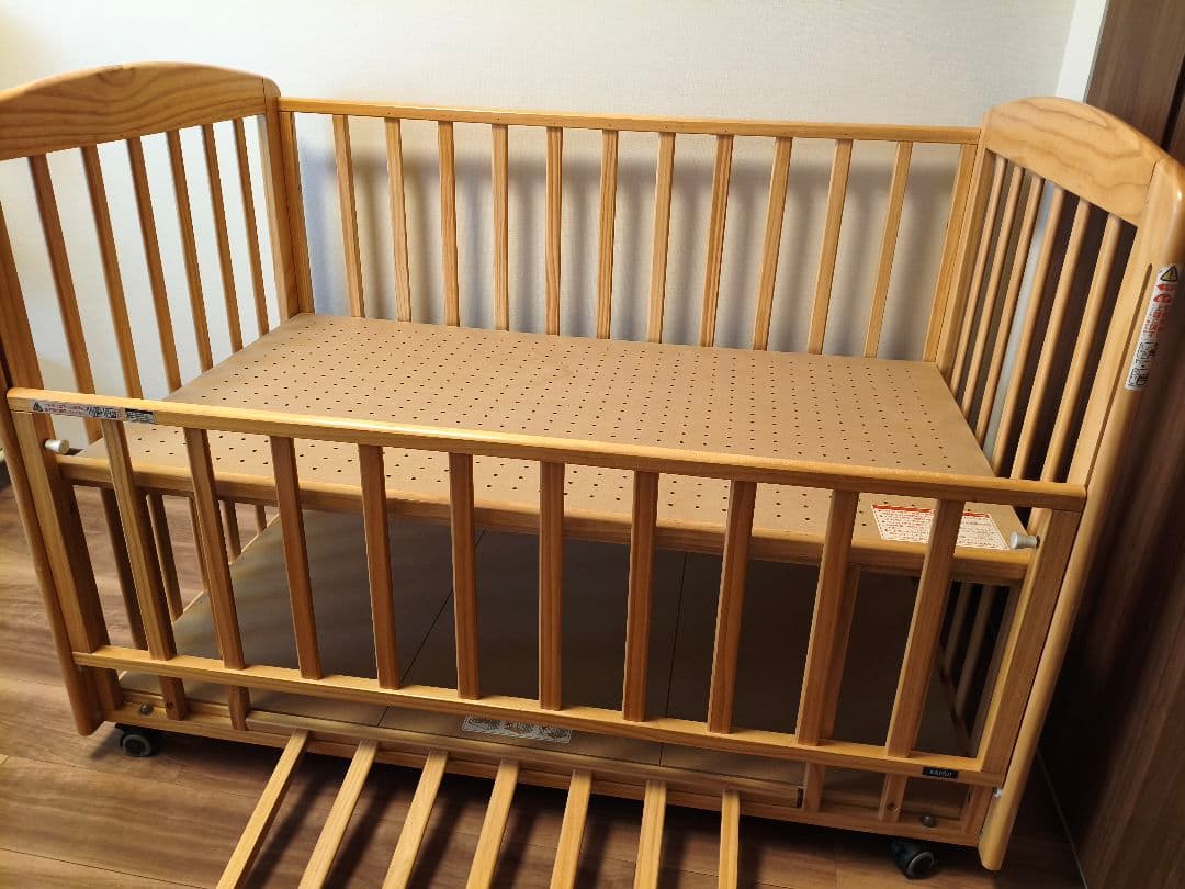 【直接引き取り】KATOJI　ベビーベッドチャーミー　ナチュラル