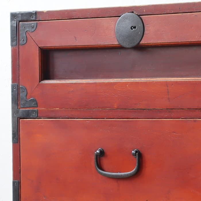 アンティーク 引出し4杯 3段 和箪笥 ローチェスト 古家具 テレビ台