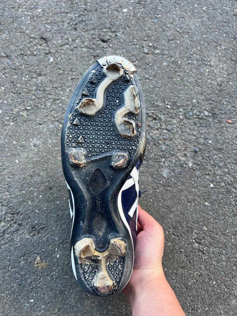 ASICS スパイク ネイビー/ホワイト