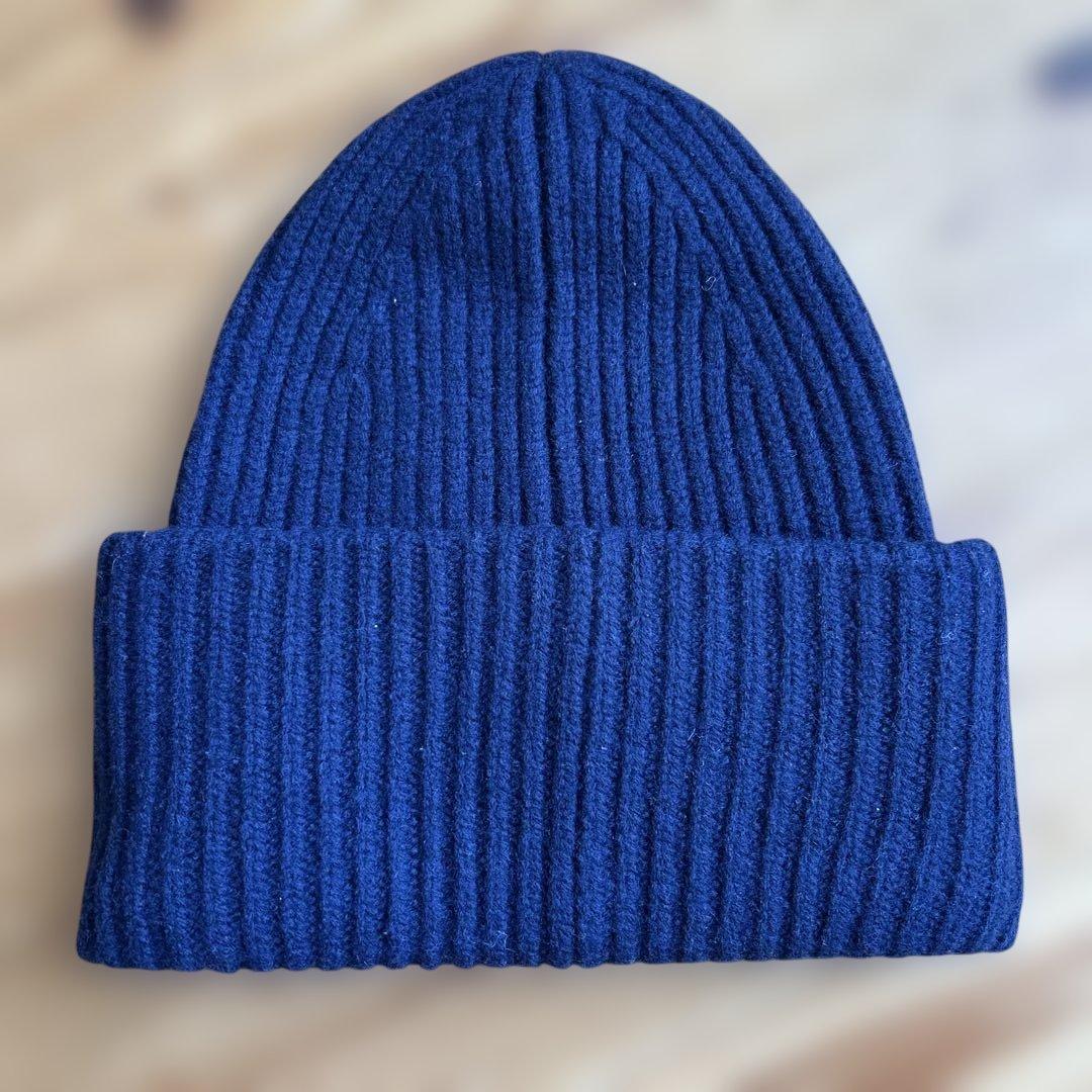 【最安値】Acne Studios ニット帽　美品　ネイビー