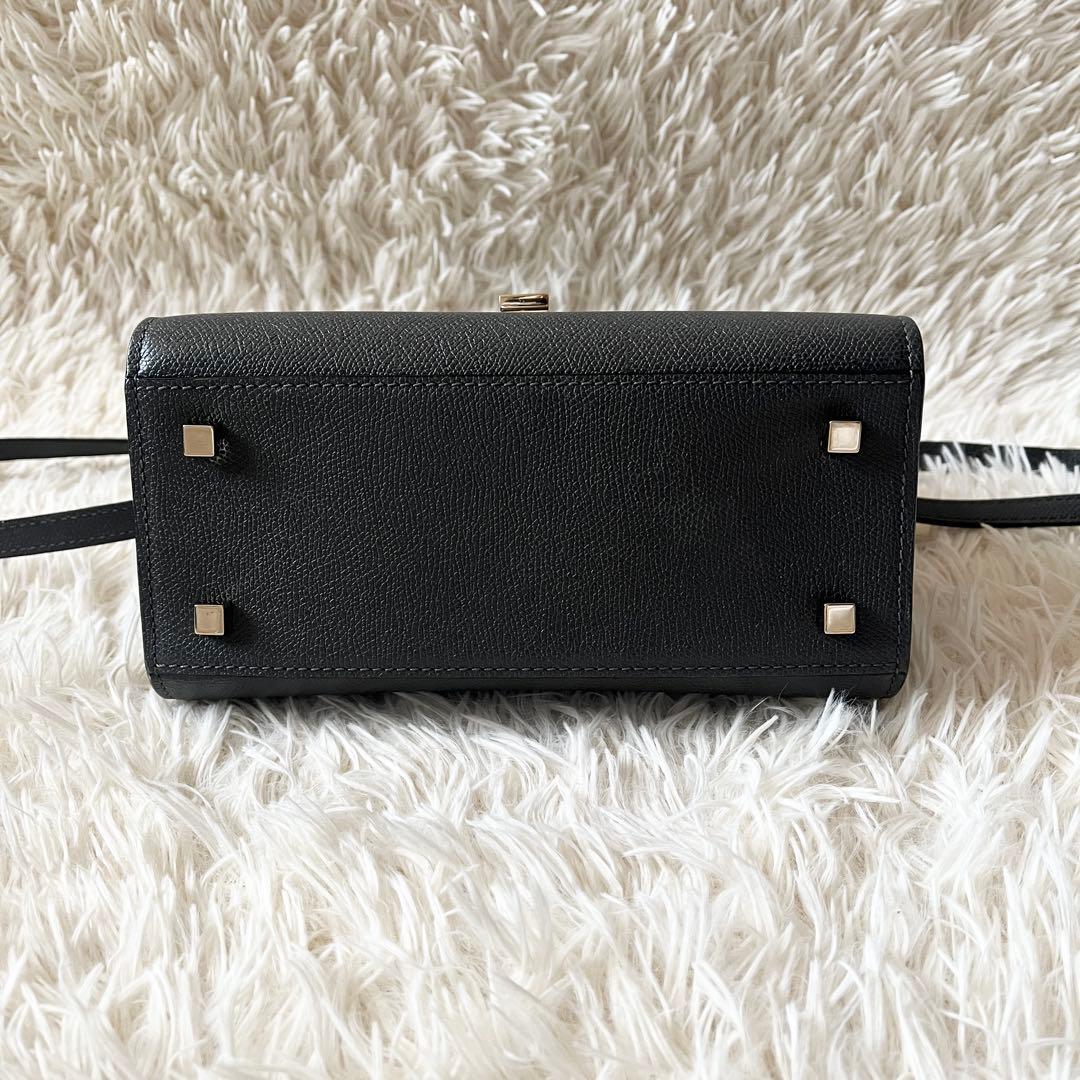 Valextra ヴァレクストラ　ハンドバッグ ミニ　イジィデ　ブラック