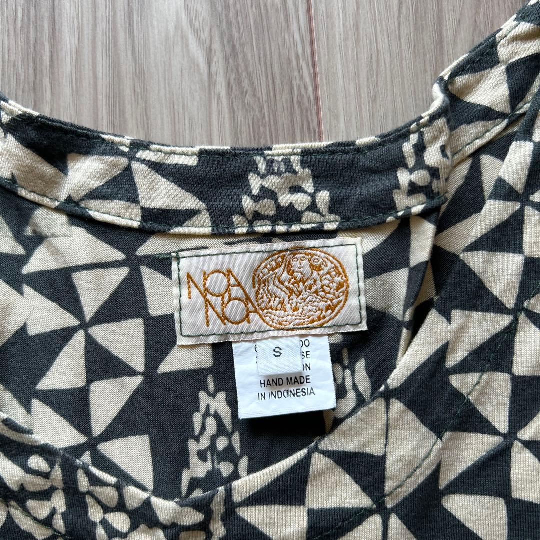 ハワイNOA NOA 幾何学模様 半袖 チュニック ワンピース　Sサイズ