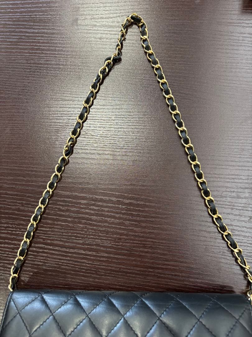 めめめ　ブラック キルティング ショルダーバッグ