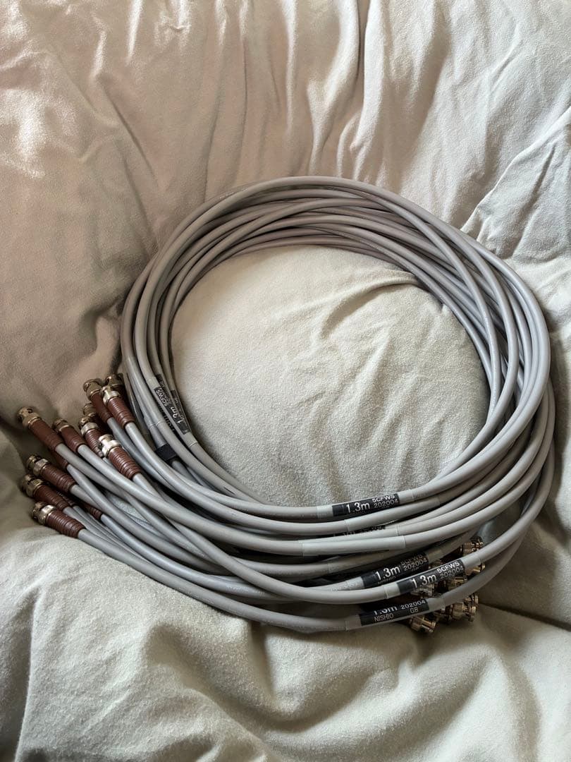 タツタ立井TCX-5CFWS BNCケーブル 1.3m グレー 15本