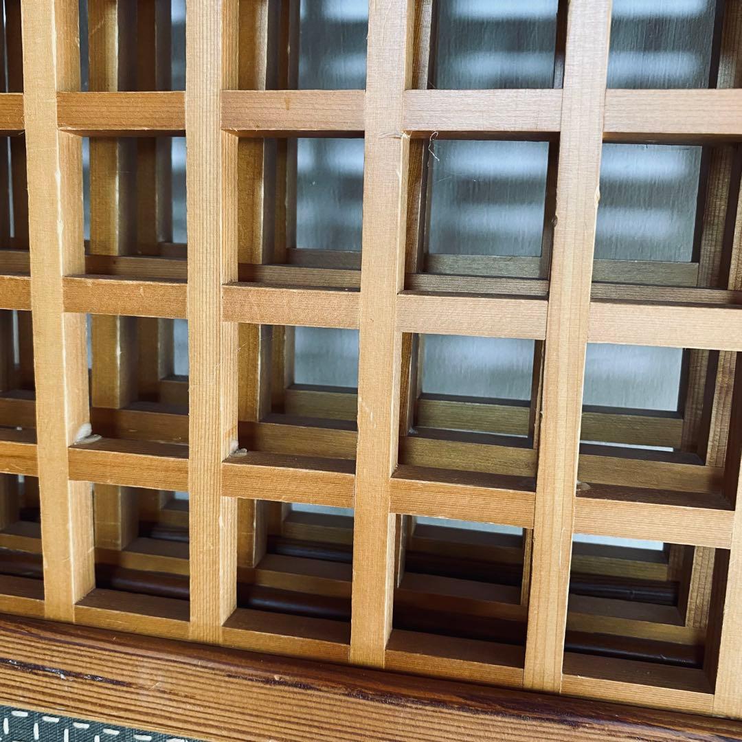 3点セット パーテーション ラタン モダン 和 格子 レトロ y9