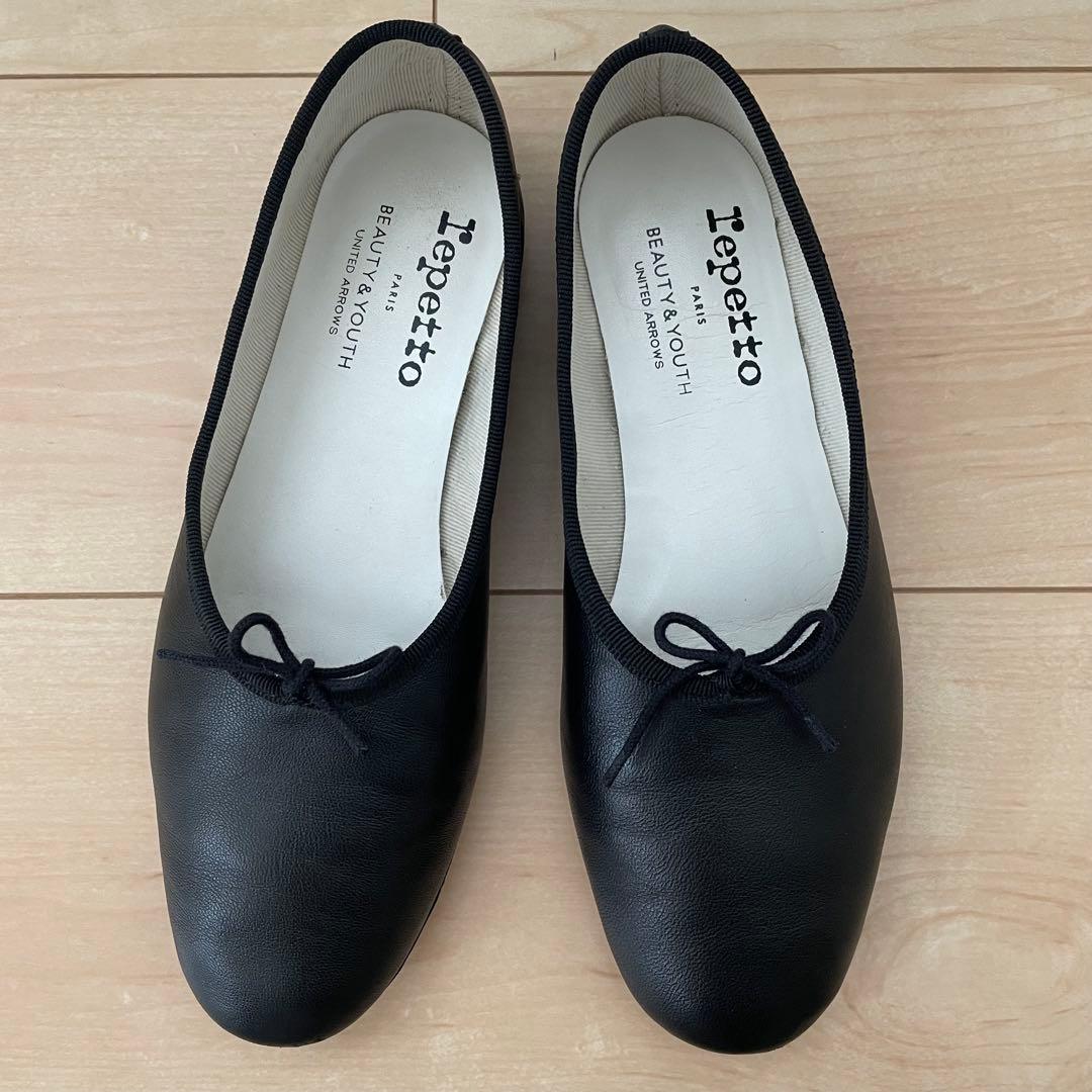 【別注】レペット repetto マノン 37 黒 ブラック バレエシューズ