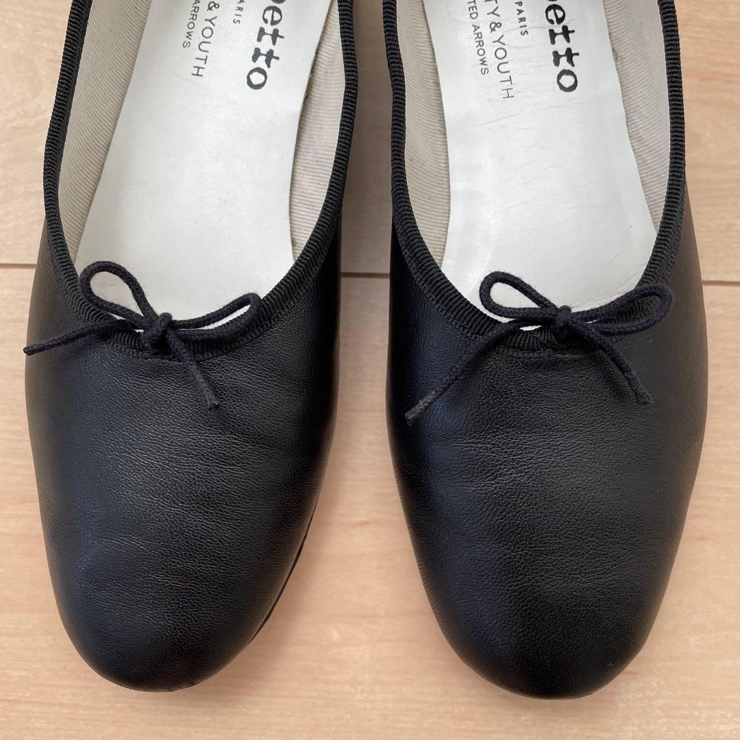 【別注】レペット repetto マノン 37 黒 ブラック バレエシューズ
